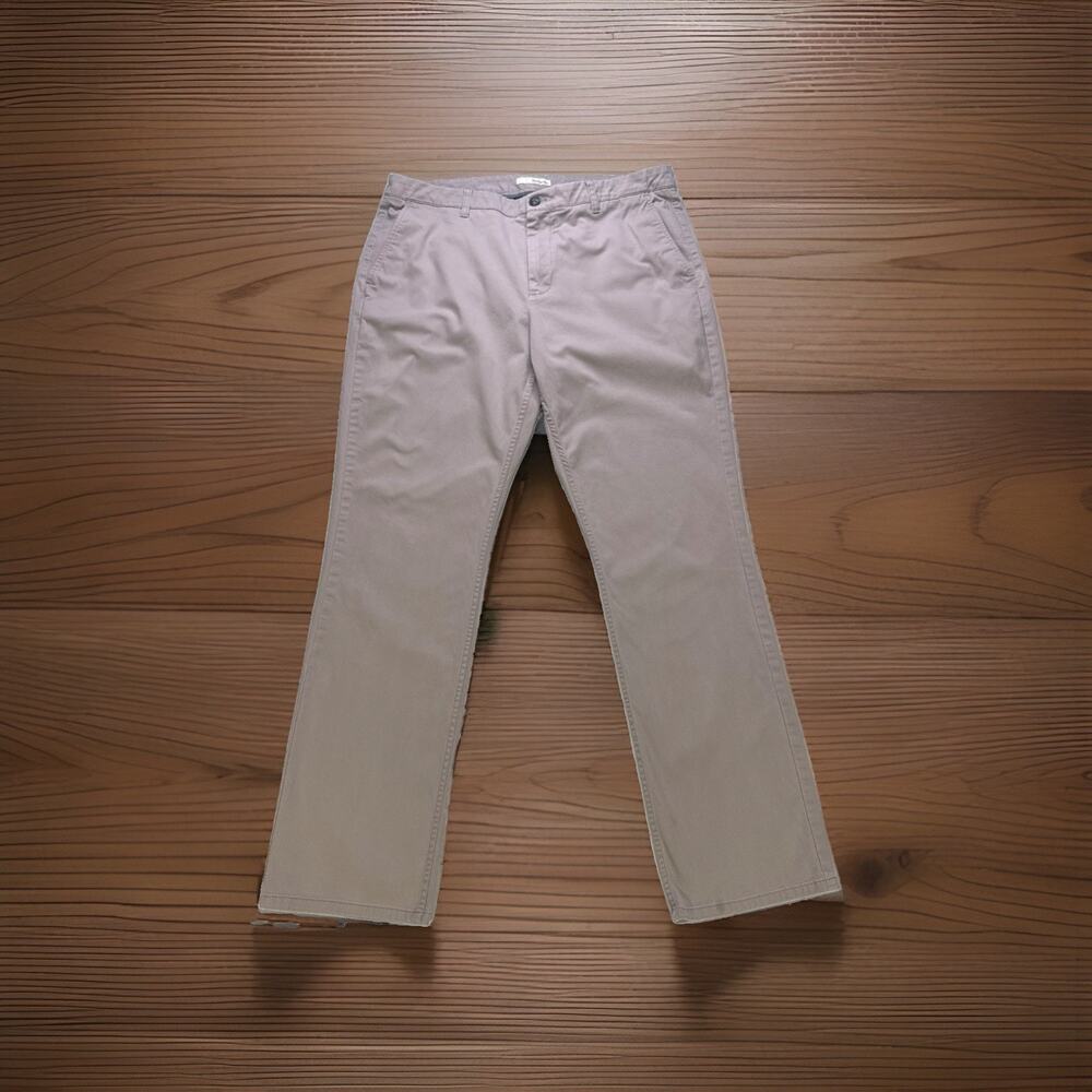 Hawker Rye Men’s 38x34 Straight Fit Stretch Chino Pants Light Grey Khaki